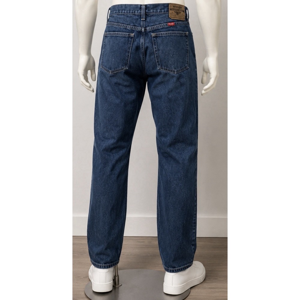 WRANGLER Men's Jeans Relaxed Fit 38X32 Comfort Distress Pocket Denim Handsome